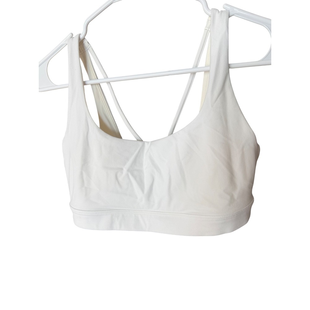 Athleta White Strappy Yoga Sports Bra Size S